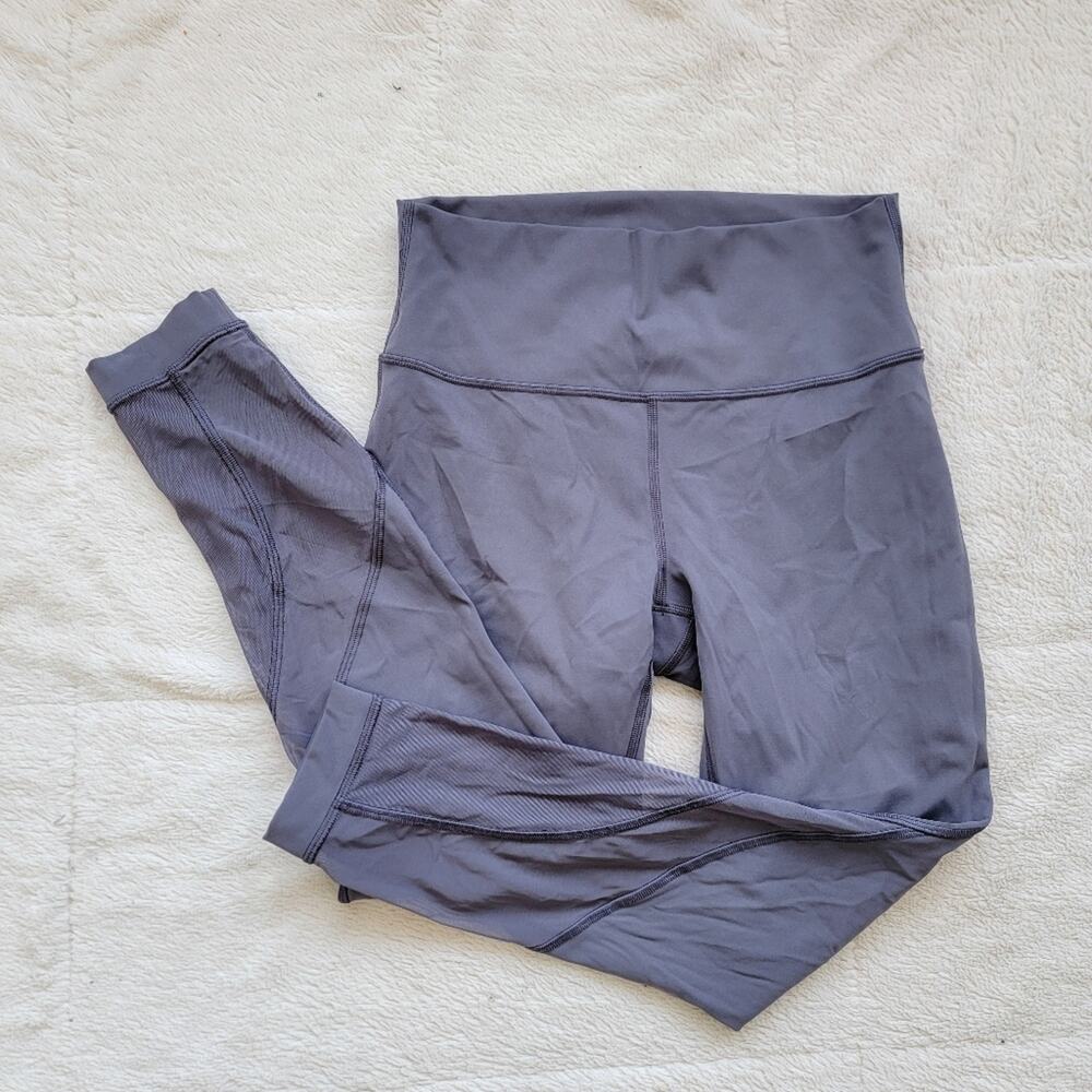 lululemon athletica Slate Gray High-Waist Mesh Panel Leggings